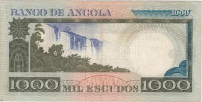 Angola 1973. 1000E T:II (hajtatlan, saroktörés)
Angola 1973. 1000 Escudos C:XG (unfolded, folded cor...