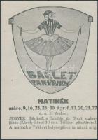 Ballet-pantomin matinék, reklám címke