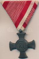 1916. "Vas Érdemkereszt a Vitézségi Érem szalagján" sherardírozott vas kitüntetés T:1- Hungary 1916. "Iron Merit Cross on a war ribbon" iron decoration C:AU