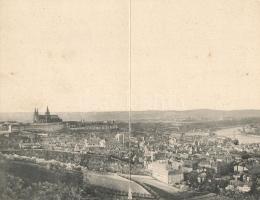 Praha, Prag; 6-tile panoramacard (bent til broken)