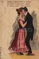 Romantic couple, humour U. W. 1902 Nr. 65. (pinhole)