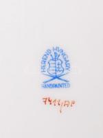 Herendi Apponyi mintás áttört füles porcelán kosár, hibátlan, jelzett, m:8 cm, 20x15 cm