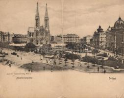 Vienna, Wien I. Maximilianplatz, Votivkirche;Deutschs Postkartenverlag, panoramacard (EK)