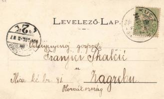 Kucora, Kuczura; Templomok; Singer József kiadása / churches, floral