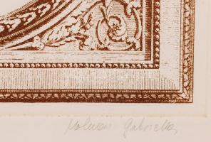 Molnár Gabriella (1940-): Csokor. Színezett rézkarc, papír, jelzett, üvegezett keretben 28×22 cm