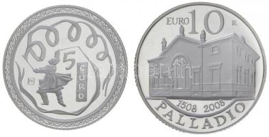 San Marino 2008R 5€ Ag "Pekingi Olimpia" + 10€ Ag "500 éve született Andrea Palladio" T:PP San Marino 2008R 5 Euro Ag "Summer Olympics, Peking" + 10 Euro Ag "Andrea Palladio, 500th Anniversary of Birth" C:PP Krause KM# 513-514.