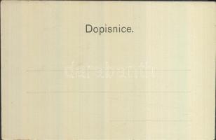 Louny, Skola, Posta / school, post office; floral