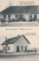 Béreg, vasútállomás, Róth Mátyás kereskedése, Róth M. kiadása / shop, railway station
