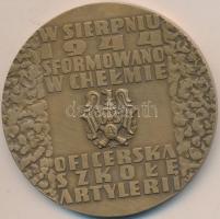 Lengyelország 1944. "Bem József / Tüzér Tiszti Iskola" Br emlékérem, szign.: Edward Gorol(...