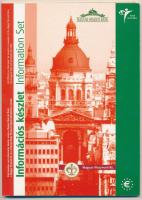 2003. 1c, 2c, 5c, 10c, 20c, 50c, 1&#8364;, 2&#8364; próbaveretek + "Népszavazás Magyarország Európai Uniós csatlakozásáról" rézötvözetű emlékérem első hivatalos információs készlet díszkiadásban T:PP