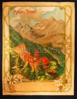 cca 1910 Magas-Tátra, litho képpel díszített boríték, 15x19 cm / cca 1910 The High Tatras, evenlope with litho pictures, 15x19 cm