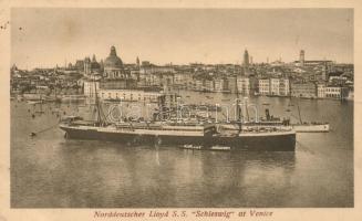 Venice, Venezia; port, Norddeutscher Lloyds SS Schleswig, Saint Marks Basin (EK)