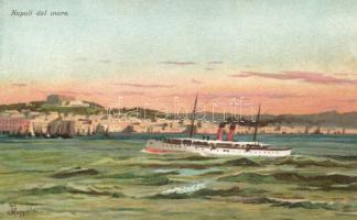 Naples, Napoli; steamship litho s: Floppila