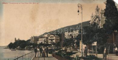 Abbazia, strandpromenade, Grand Hotel, unfolded panoramacard (b)