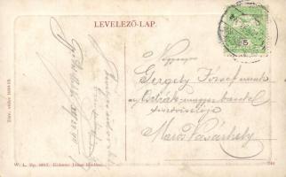 Gyergyószentmiklós, Főtér, Blénessy Jenő kereskedése; Eránusz János kiadása / main square, shop (EB)