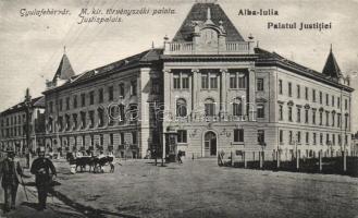 Gyulafehérvár, Törvényszéki palota, Justizpalais; Weisz Bernát kiadása / palace of justice