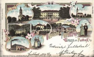 1899 Futak, Futtak; gőzmalom, fűrésztelep / factory plants, Schwidernoch Károly litho