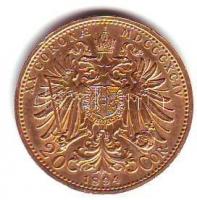 Ausztria 1894. 20K Au 6,77g T:2