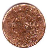 Svájc 1922. 10Fr Au 3,22g T:2