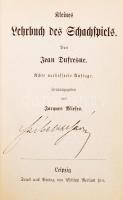Dufresne, Jean: Lehrbuch des Schachspiels. Achte verbesserte Auflage. Leipzig, 1910, Philipp Reclam....