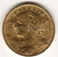 Svájc 1927. 20Fr Au 6,45g T:2