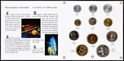 1993. 10f-200Ft 11klf darabos forgalmi sor dísztokban, benne 200Ft Ag "MNB", "Magyaro...