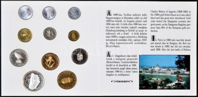 1993. 10f-200Ft 11klf darabos forgalmi sor dísztokban, benne 200Ft Ag "MNB", "Magyaro...