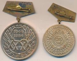 Románia 1984. "A felszabadulás 40. évfordulója" Br kitüntetés + 1987. "A mezőgazdaság...