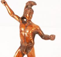 Római harcos, fém szobor, m: 30 cm