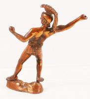 Római harcos, fém szobor, m: 30 cm