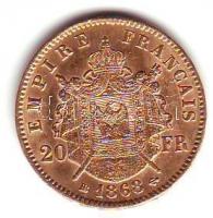 Franciaország/II.Császárság/III.Napóleon 1868BB 20Fr Au 6,45g T:2