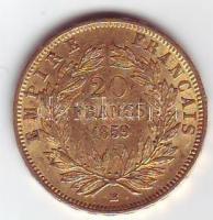 Franciaország/II.Császárság/III.Napóleon 1859BB 20Fr Au 6,45g T:2