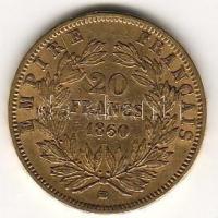 Franciaország/II.Császárság/III.Napóleon 1860BB 20Fr Au 6,45g T:2