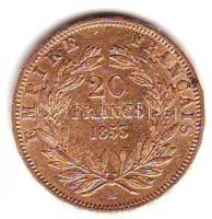 Franciaország/II.Császárság/III.Napóleon 1853A 20Fr Au 6,45g T:2