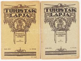 1931-1932 Turisták Lapja 2 száma, borító kissé kopottas