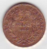 Franciaország/II.Császárság/III.Napóleon 1855A 20Fr Au 6,45g T:2