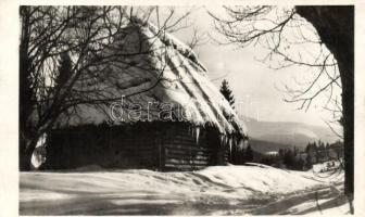 Kárpátalja, kunyhó, téli táj / hut, winter time