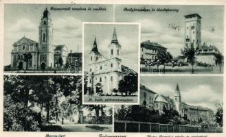 Zalaegerszeg, Reálgimnázium, Tűzoltótorony, Notre Dame-i zárda és tanintézet, Ferencrendi templom és rendház