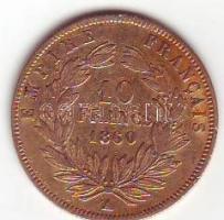 Franciaország/II.Császárság/III.Napóleon 1860A 10Fr Au 3,225g T:2