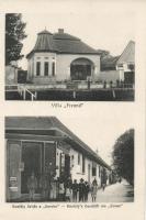 Cservenka, Crvenka; Villa Freund, Knefély üzlete a Corson / shop on corso (wet damage)