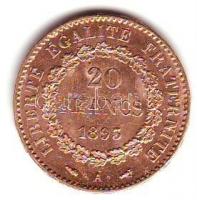 Franciaország/Modern Köztársaság 1893A 20Fr Au 6,45g T:2