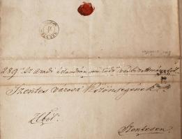 1848 Arad, Az aradi állandóan működő védbizottmánytól Szentes város közösségének írt levél viaszpecs...