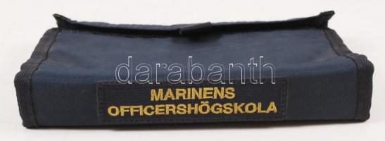 Svéd tengerész táska, Marinens Officershögskola felirattal, textil