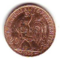 Franciaország/Modern Köztársaság 1903A 20Fr Au 6,45g T:2