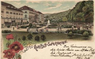 1899 Rogaska Slatina, Rohitsch-Sauerbrunn, floral litho  (EB)