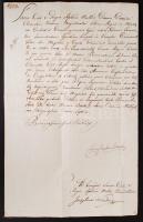 1817 Bécs (Wien), A bécsi kancelláriától Körmöcre küldött latin nyelvű Ex offo levél Körmöcre szárazpecséttel