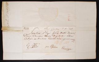 1817 Bécs (Wien), A bécsi kancelláriától Körmöcre küldött latin nyelvű Ex offo levél Körmöcre száraz...