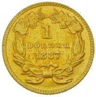 Amerikai Egyesült Államok 1887. 1$ Au "Indián fej - 3. típus" (1.66g/0.900) T:2-
USA 1887....
