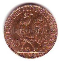 Franciaország/Modern Köztársaság 1908A 20Fr Au 6,45g T:2
