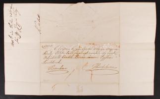 1845 Buda, Magyar Királyi Helytartótanács által az Ágostai Vallástételt Követők Dunán inneni Egyházi Kerületének küldött kézzel írott levél szárazpecséttel